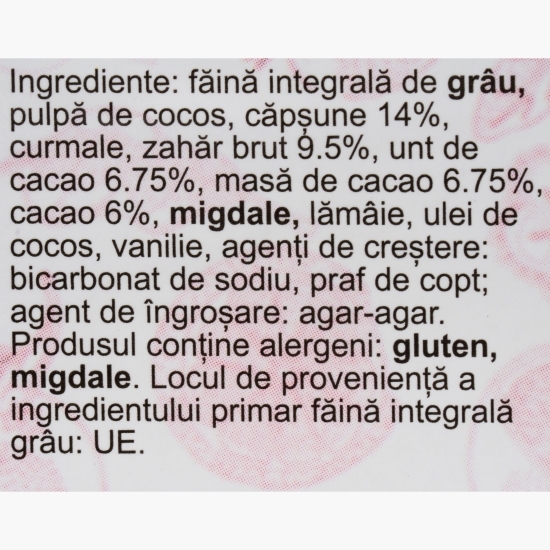 Tort vegan cu ciocolată și căpșune 110g