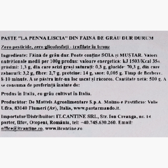 Paste La Penna Liscia, 500g