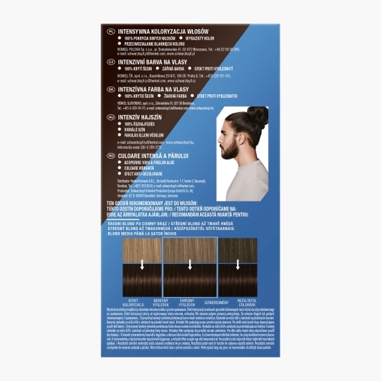 Vopsea de păr permanentă pentru bărbați 880 Șaten espresso 142.5ml
