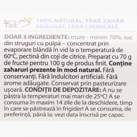 Dulceață de mure fără zahăr adăugat 360g