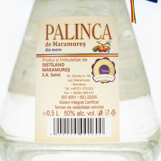 Pălincă de mere 50% alc. 0.5l