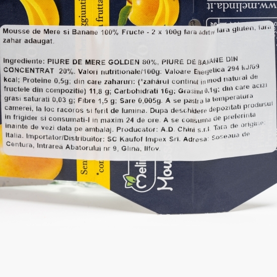 Mousse de mere și banane 200g (2x100g)