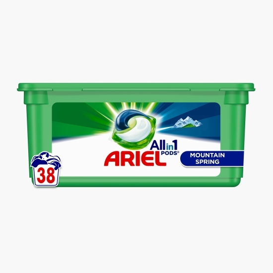Detergent de rufe capsule All in One Pods Mountain Spring, 38 spălări