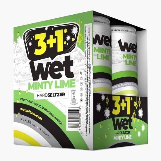 Seltzer cu aromă de lime 4.5% alc. 4x0.33l (3+1)