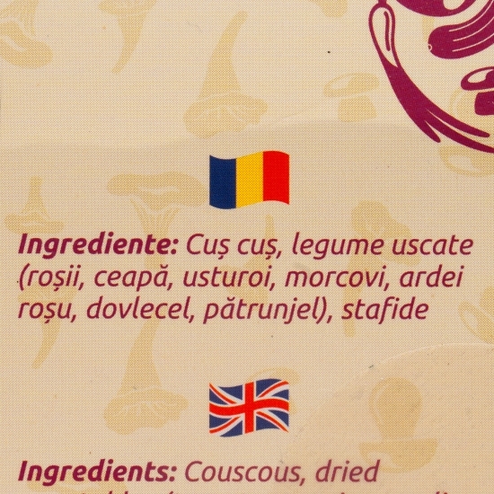 Cuș-cuș cu legume 250g.
