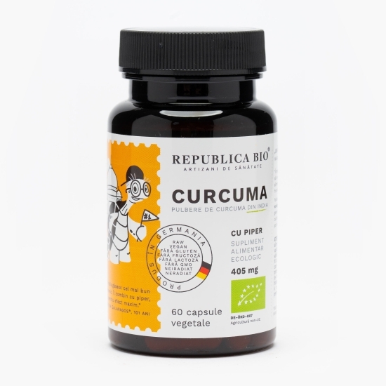 Curcuma ecologică 405mg, 60 capsule vegetale