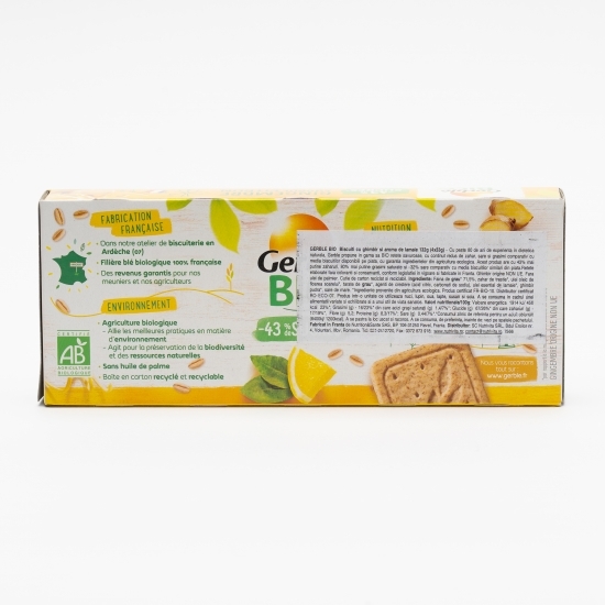 Biscuiți ecologici cu ghimbir și aromă de lămâie 4x33g