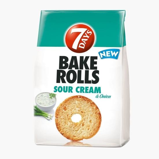 Rondele crocante cu gust de smântână și ceapă Bake Rolls, 80g