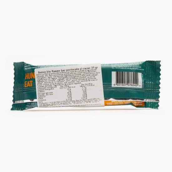 Baton eco Raaaw Bar portocale și cacao 35g
