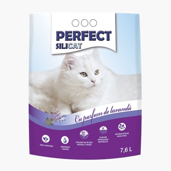 Așternut igienic pentru pisici Silicat gel lavandă 7.6l