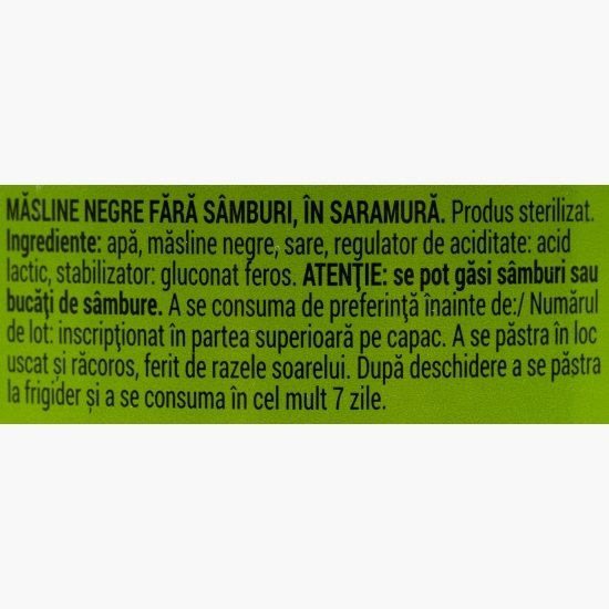 Măsline negre fără sâmburi 700g