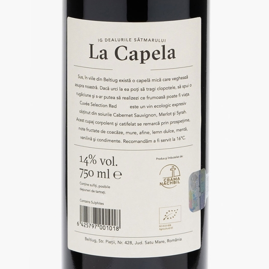 Vin roșu sec eco La Capela Cuvée Selection, 14%, 0.75l