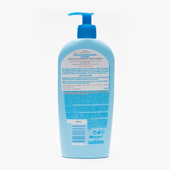 Lapte de corp intens hidratant pentru piele deshidratată, uscată și sensibilă Hyalurogel 400ml
