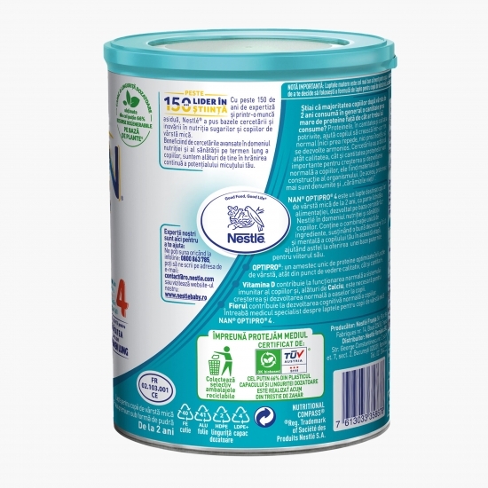 Formulă de lapte praf Optipro 4, +2 ani, 400g