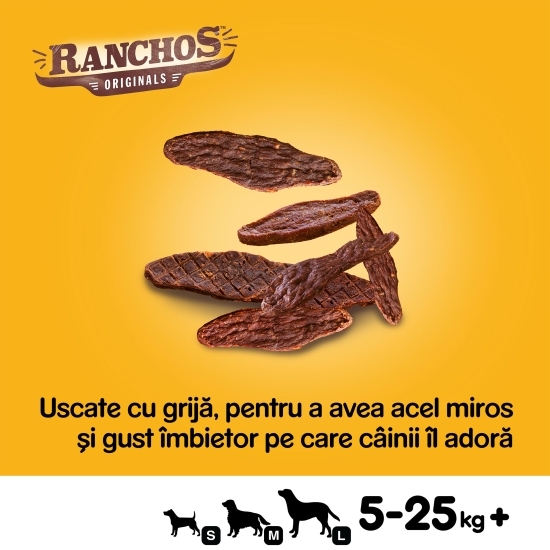 Recompense pentru câini, 70g, Ranchos cu vită
