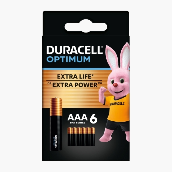 Baterii alcaline Optimum AAA, 6 buc