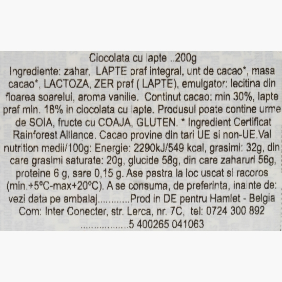 Ouă de Paște de ciocolată cu lapte 200g