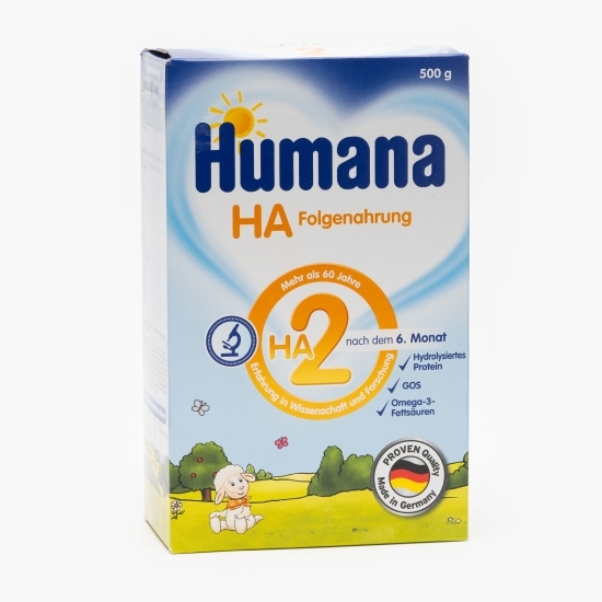 Formulă de lapte praf hipoalergenică HA 2, +6 luni, 500g