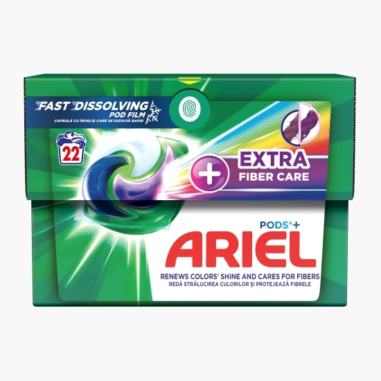 Detergent de rufe capsule All in 1 Pods +Extra Fiber Care, 22 spălări