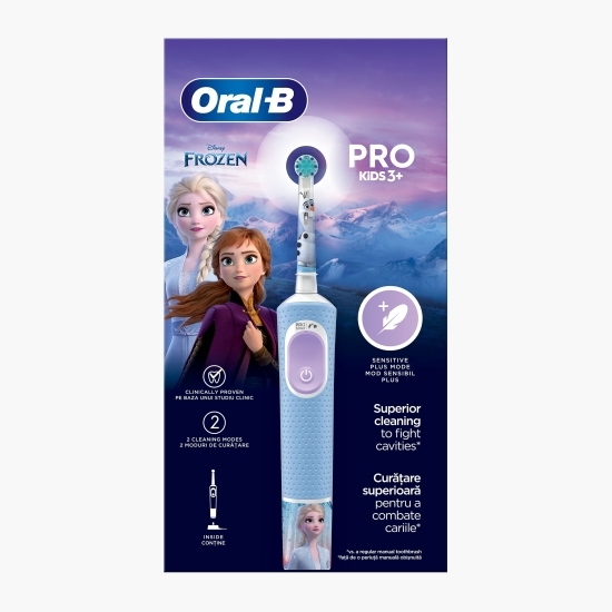 Periuță de dinți electrică pentru copii Pro Kids Frozen, albastru + 1 capăt + 4 autocolante, 3+ ani