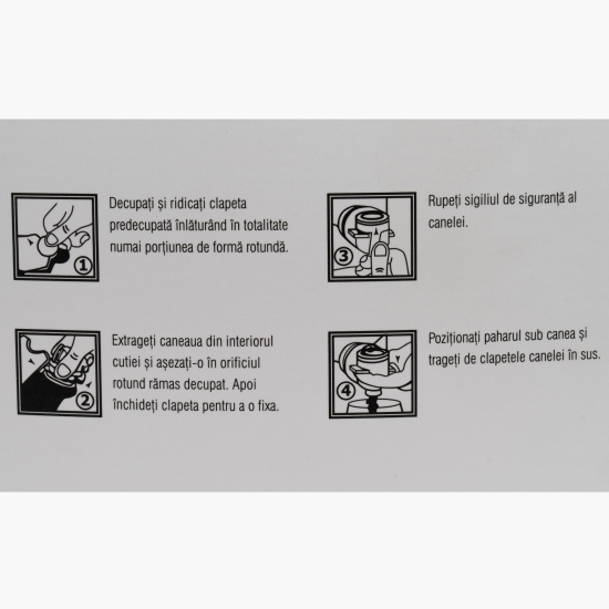 Vin roșu eco Cotești D.O.C., Fetească Neagră, Cabernet Sauvignon și Merlot, 14%, bag-in-box, 2l