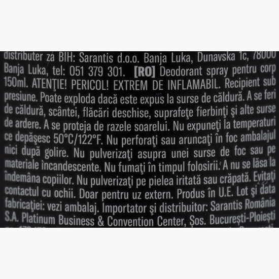 Deodorant spray pentru corp Game 150ml