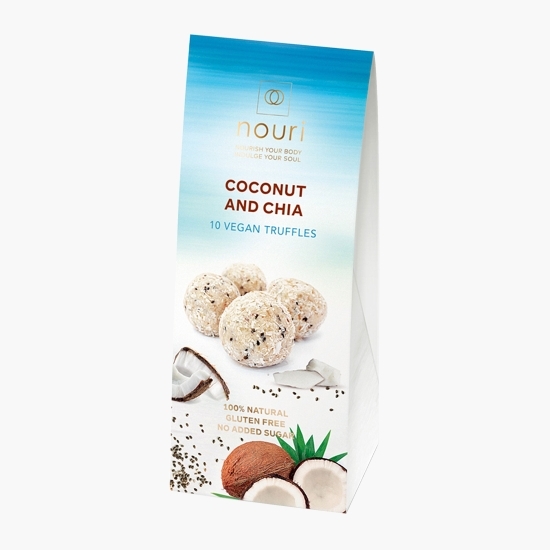 Trufe vegane cu cocos și chia, fără zahăr adăugat 100g