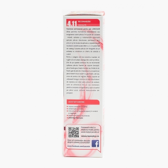 Vopsea permanentă pentru păr Ultra Max 4.1 „ciocolată” 200ml