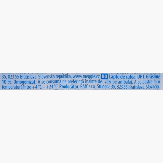 Lapte UHT pentru cafea 10% grăsime, 10x10g