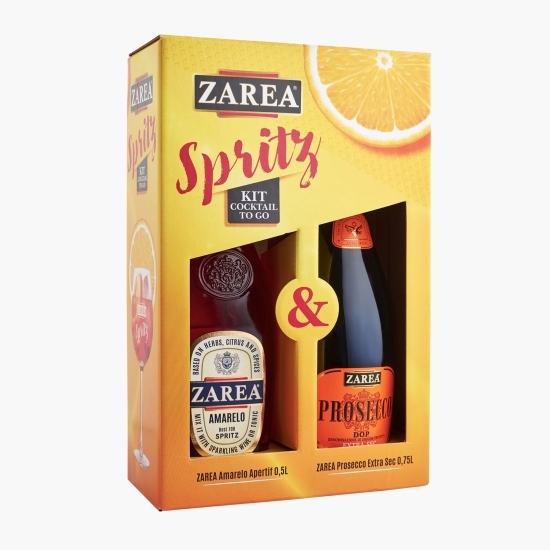 Kit cocktail Spritz: Lichior Amarelo Aperitif, 11%, 0.5l + Prosecco extrasec alb, 11%, 0.75l
