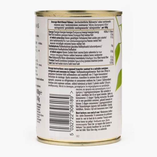 Fasole albă Haricot, fără sare, eco 400g
