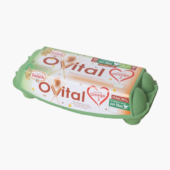 Ouă proaspete cu Omega mărimea M cod 1, 10 buc