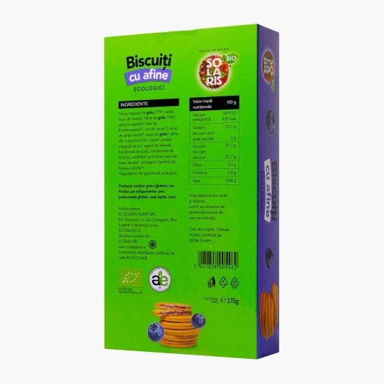 Biscuiți eco cu cremă de afine 175g