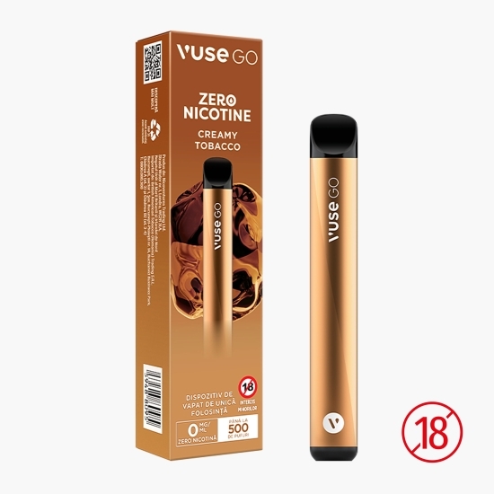 Țigară Electronică Creamy Tobacco 0mg/ml, fără nicotină, 500 Puff