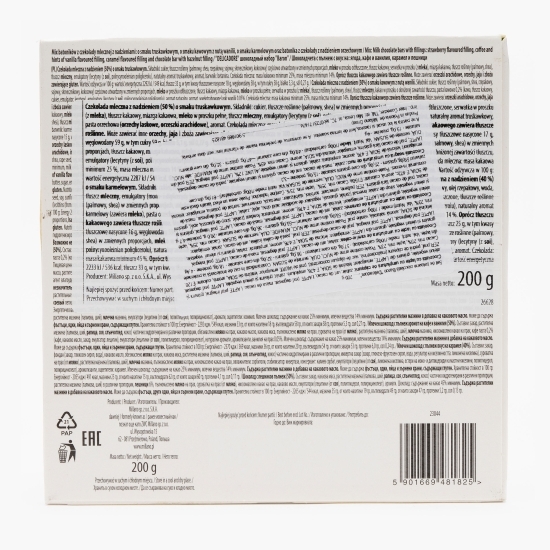 Batoane de ciocolată cu 4 tipuri de creme 200g
