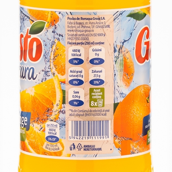 Suc portocală băutură necarbogazoasă 2l