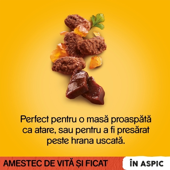 Hrană umedă pentru câini adulți, 100g, cu vită în aspic