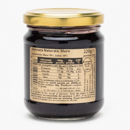 Dulceață naturală de mure 220g