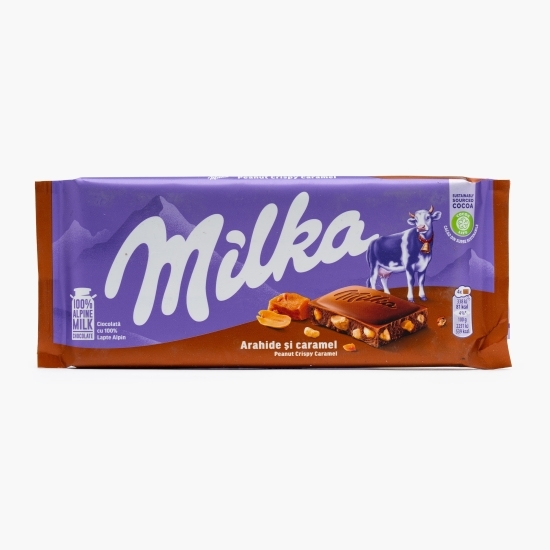 Ciocolată cu arahide și caramel, 90g