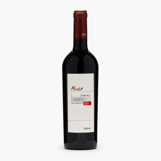 Vin roșu sec Merlot, 14.5%, 0.75l
