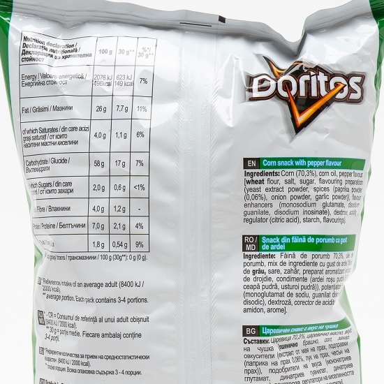 Snack din făină de porumb cu gust de ardei Taco 100g