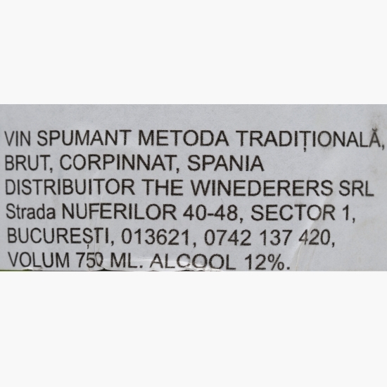 Spumant alb Extra Brut Cuvee Aliances Corpinnat, 12%, 0.75l