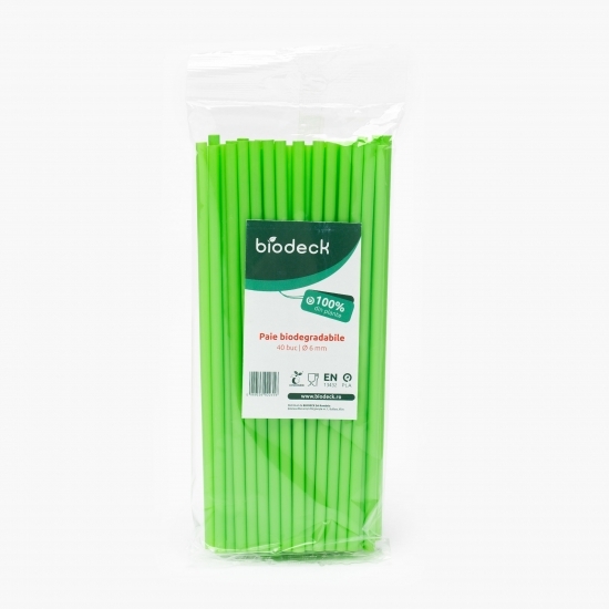Paie biodegradabile verzi 6mm 40 buc