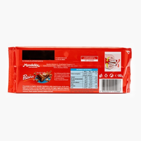 Ciocolată aerată cu lapte 80g