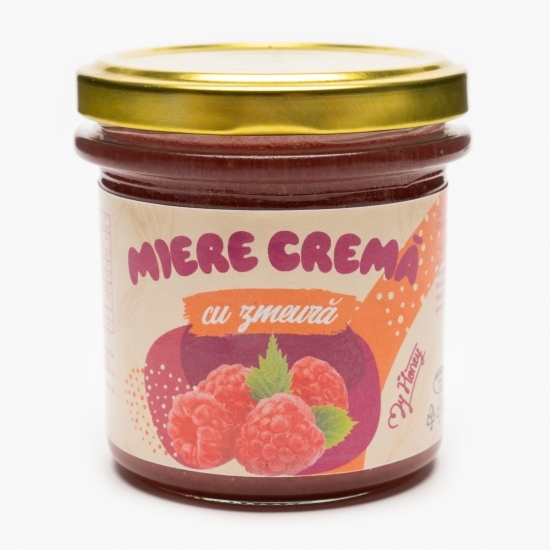 Miere cremă polifloră cu zmeură 200g