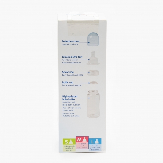 Biberon cu gât larg 0-24 luni 300ml