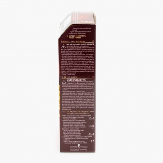 Vopsea de păr permanentă Deluxe Oil-Care Color, 678 ruby red, 135ml