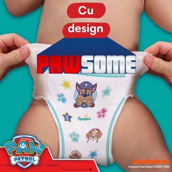 Scutece chiloțel Pants Patrula Cățelușilor, mărimea 4, 9-15 kg, 72 buc