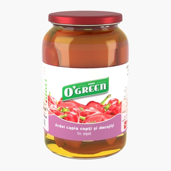 Ardei capia copți si decojiți în oțet 680g