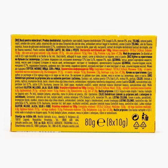 Bază de mâncare Cuburi cu gust de legume 8x10g
